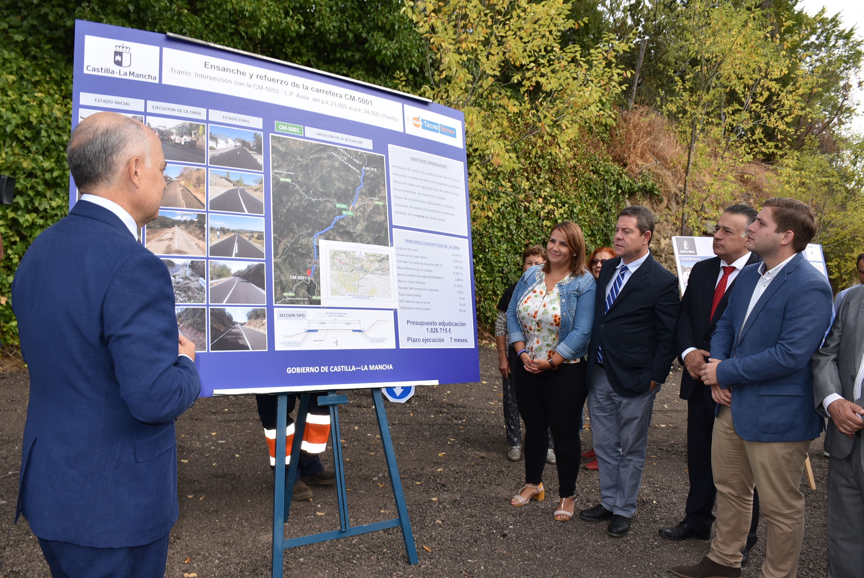 Se inauguran las obras de ensanche y refuerzo de la carretera CM-5011 Editorial