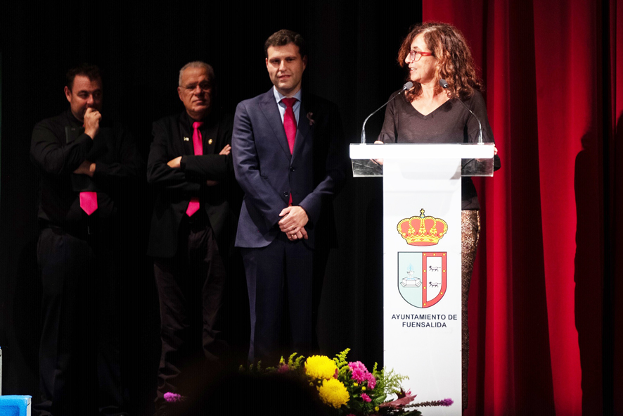 Ana Gómez interviene durante el acto 20102019