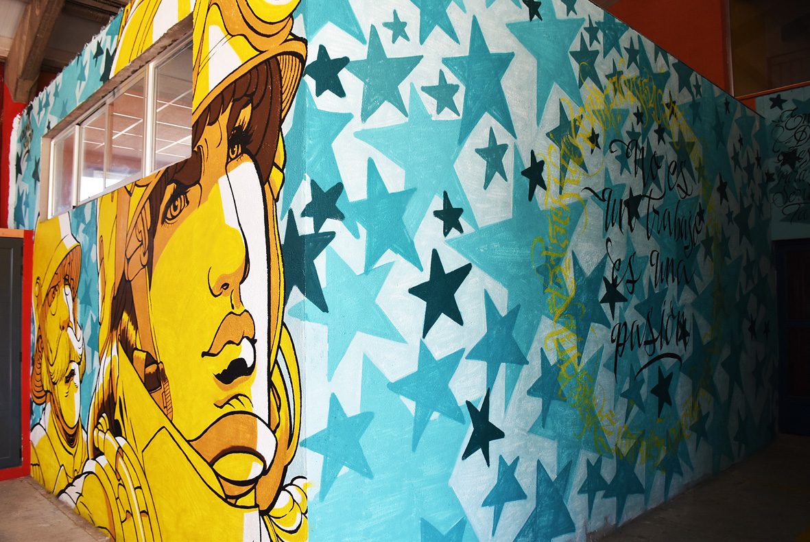 Se crea un gran mural en el edificio del parque de bomberos de Talavera Editorial